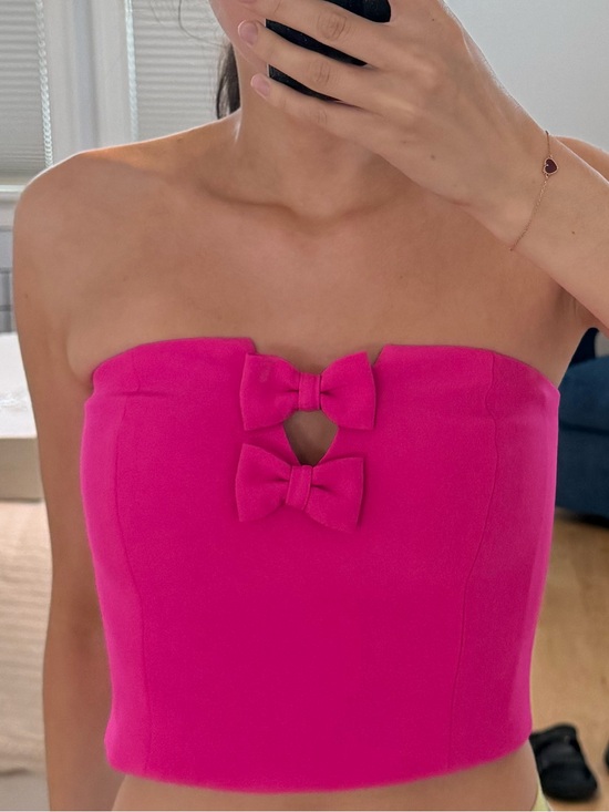Generation Love Tops - NWT Generation Love MAGENTA GISELLE BOW BUSTIER TOP size 2